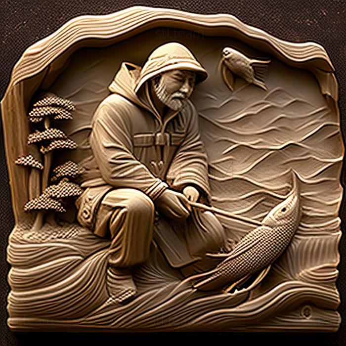 3D модель Рибалка Санпей Такао Ягуті (STL)